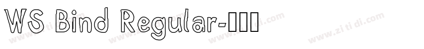 WS Bind Regular字体转换